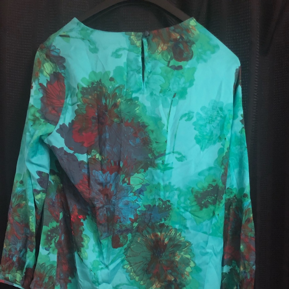 Jcrew blouse green blue size medium